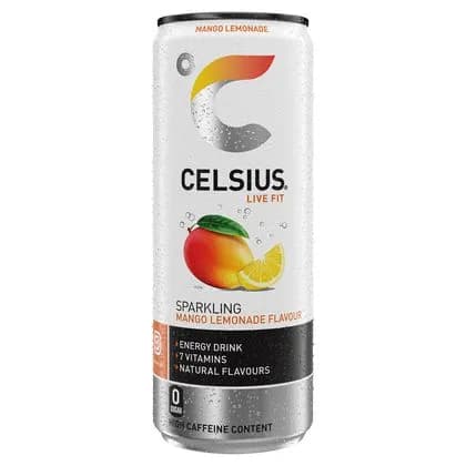 Celsius Live Fit Sparkling Mango Lemonade Flavour