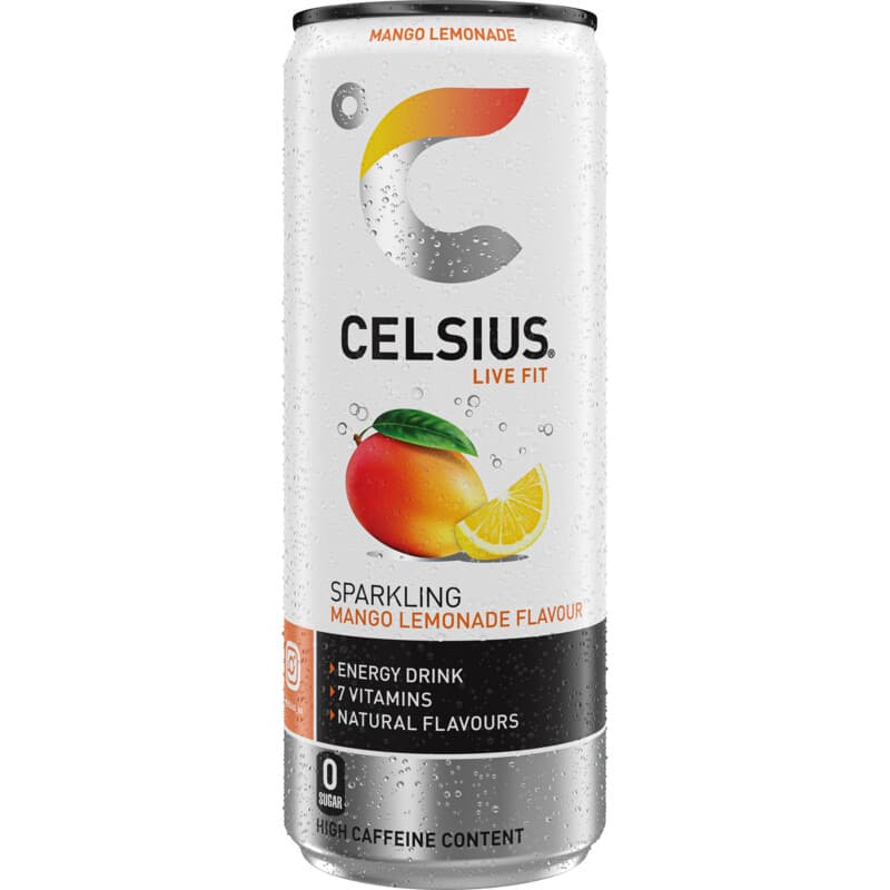 Celsius Mango Lemonade (12 x 0,25 liter blikken NL)