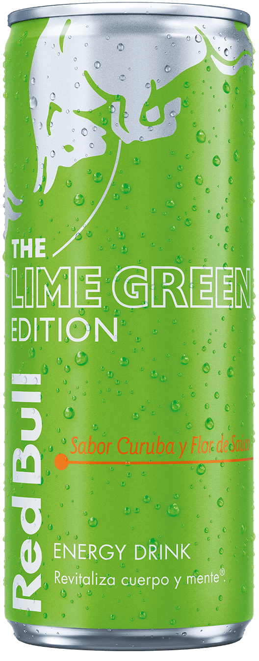 Red Bull Energy The Lime Green Edition (24 x 0,25 liter blikken ES) Curuba-Vlierbloesem