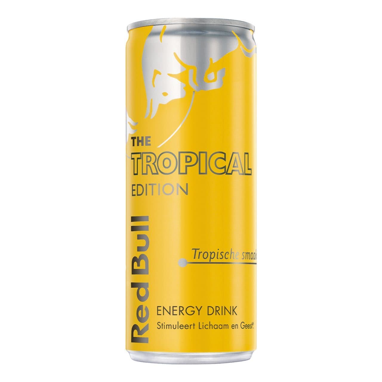 Red Bull Tropisch Fruit Geel Blikjes 25cl Tray 12 Stuks