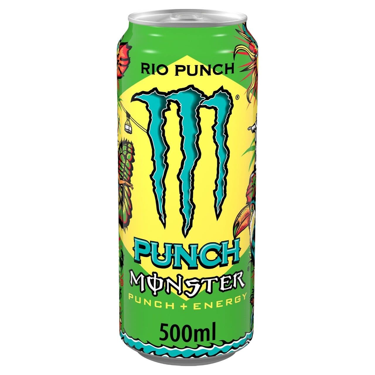 Monster Rio Punch Energy Drink Blikjes 50cl Tray 12 Stuks