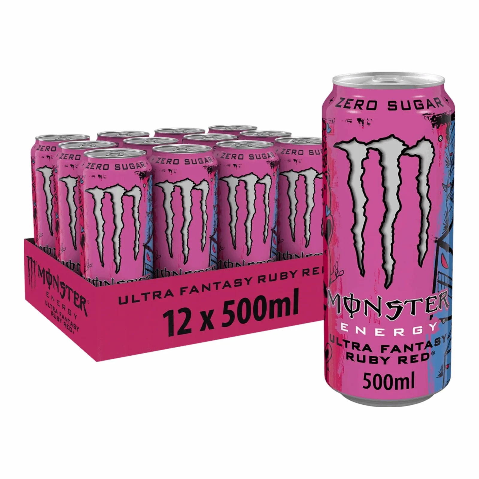 Monster Energy Ultra Fantasy Ruby Red blik (12x 500ml)